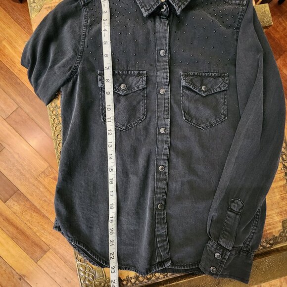 GAP 1969 Denim Western Shirt Size S Petite - Picture 8 of 11